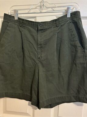 White Stag Dark Olive Flat-Front Women's Shorts